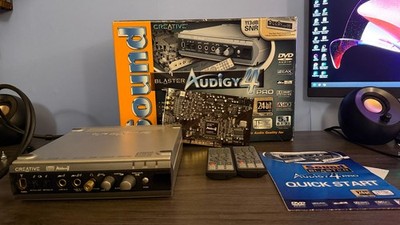 Creative Sound Blaster Audigy 4 Pro with Breakout Box, Cables, Remote, & Box