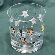 Mad Men Hi Ball Drinking Glass TV Characters Don Draper Betty Peggy Barware 10oz