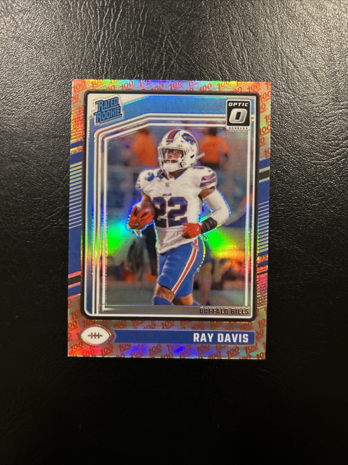 2024 Panini Optic Ray Davis 100 Emoji Rated Rookie SP #283 Buffalo Bills