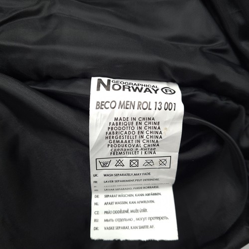 Geographical Norway Men Parka Jacket Anorak Insulated Grey Qm5 Size S - Picture 11 of 12