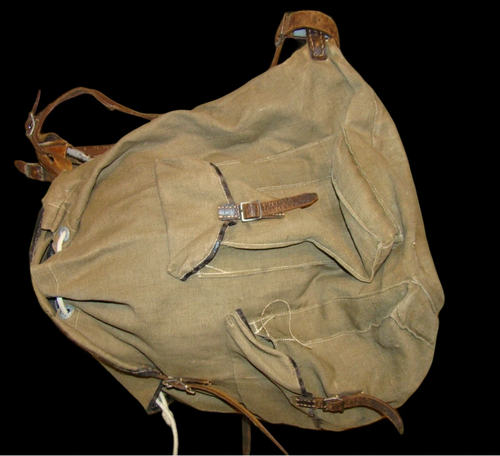 Wehrmacht Rucksack mit Tarnfutter und Metallrahmen ca. 1940er Jahre - Bild 6 von 11