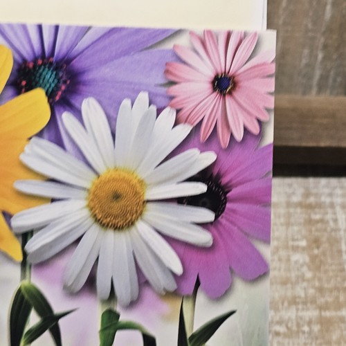 Leanin Tree Greeting Card Thank You So Much Floral Daisies Purple Green - Picture 4 of 9