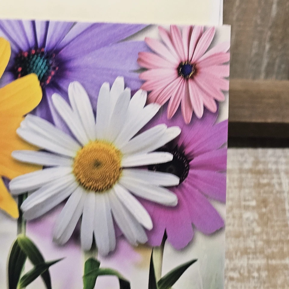 Leanin Tree Greeting Card Thank You So Much Floral Daisies Purple Green - Image 4 of 4