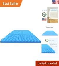 Queen Size Egg Crate Foam Mattress Topper for Optimal Sleep and Pressure Relief