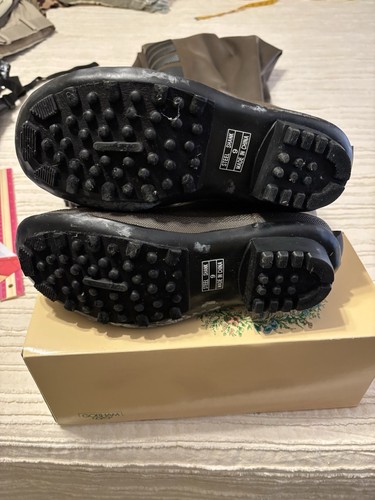 White River Chest Waders Green Lug Soles Trout Fishing Duck Hunting or... Size 9 - Picture 3 of 11