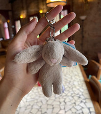 Beige Cute Bunny Plush Bag Charm Keychain Soft Toy Bashful Jellycat Gift - NWT