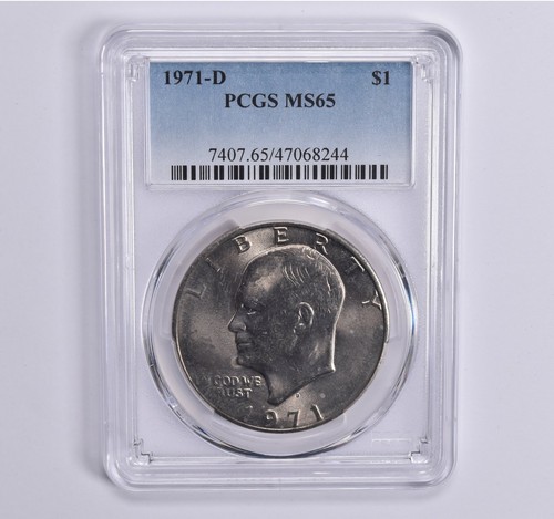 MS65 1971-D Eisenhower Dollar Ike PCGS Blue Lbl - Picture 1 of 5
