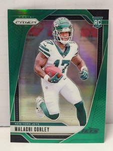 Malachi Corley Rookie Green Prizm #369 Parallel Panini Prizm 2024 Jets