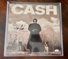 Johnny Cash Autographed Vinyl Cover With LP  &ldquo;CASH&rdquo; JSA Certified w/Letter