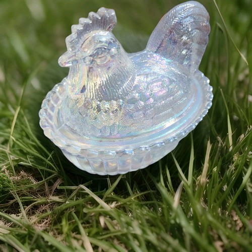 Gallo de cristal de carnaval de 5" con base acanalada molde Westmoreland de Mosser - Imagen 18 de 19