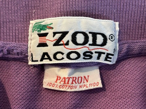 Vintage 1970s Izod Lacoste Patron Purple Polo Shirt Made in USA Cotton Crocodile - Picture 4 of 13