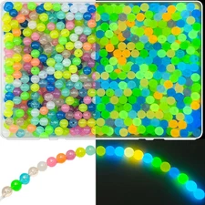 1200 Pcs 6Mm Glow in the Dark Acrylic Beads for Jewelry Making