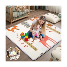 Foldable Baby Play Mat,47" x 47" Baby Playmat for Playpen,0.4 inch ... Fast Ship