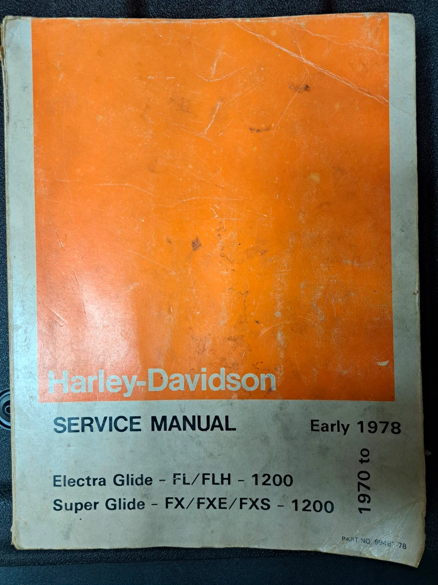 Harley-Davidson Motorcycle Manuals and Literature 1978 1978 Year