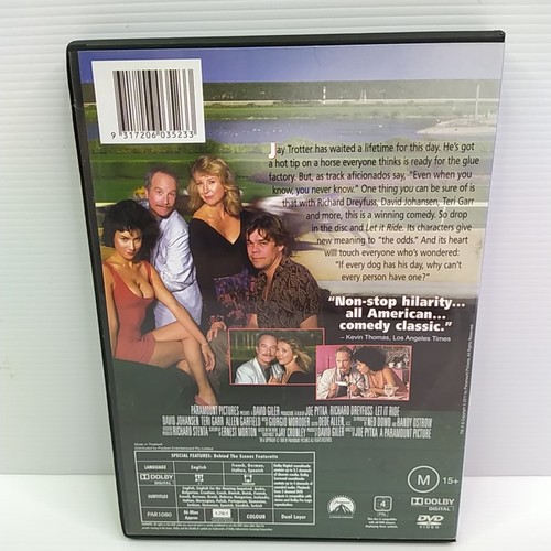 Let It Ride DVD (Region 4) Richard Dreyfuss Very Good Condition - Picture 2 of 3