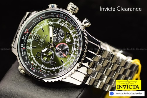 Invicta Pro Diver Scuba Chronograph grünes Zifferblatt grün goldfarben Silikon SS Uhr - Bild 10 von 16