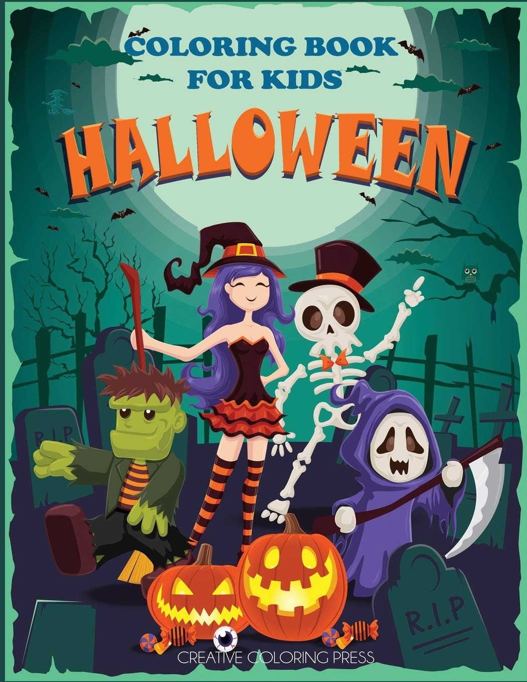 Halloween Coloring Book for Kids: Halloween Designs Including Witches, Ghosts, - Image 7