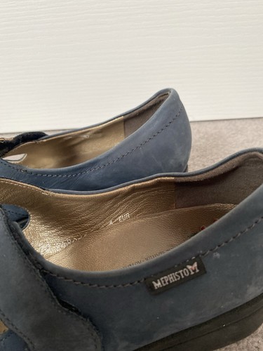 Mephisto Air Jet marineblau Leder Mary Jane Sandalen Schuhe 6 8 1/5 Komfort - Bild 3 von 15