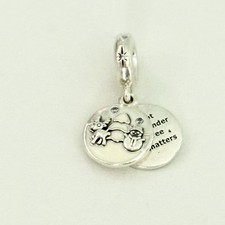 Pandora Perfect Christmas White Enamel Snowman Reindeer CZ Dangle Bead Charm