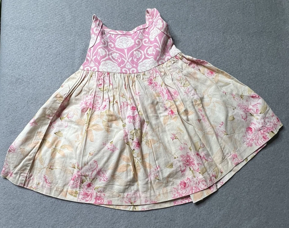 Vestido Formal Giggle Moon Niñas 2T Floral Encaje Rosa Hecho en EE. UU. De colección Foto 2 de 4
