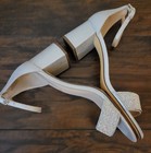 I Miller Women’s Silver Rhinestone Strappy Ankle Strap Open Toe Sandals Size 7 — photo 4