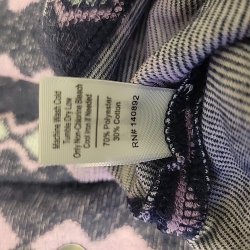 Marine Layer Terry Out Resort Buttons Shirt Short Sleeve SM AOP Geo Print NEW - Picture 9 of 11