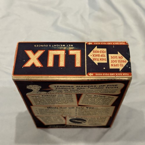 Vintage Lux Waschmittel ungeöffnet 40er - 50er Jahre Kartonschaden Sammlerstück - Bild 5 von 7