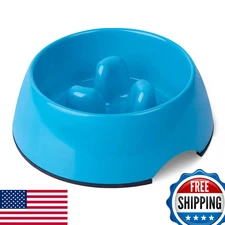 SUPERDESIGN 1/2 Cup Slow Feeder Dog Cat Bowl for Small/Medium Pets Bloat Stop