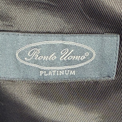 Pronto Uomo Platinum 2pc Suit Mens 56R Charcoal Pinstripe Wool Two Button 42x28 - Picture 10 of 19