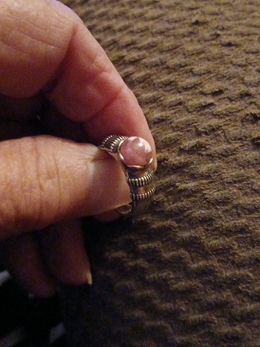 Carolyn Pollack Relios Sterling Pink & White Stone Ring Size 9 - Picture 10 of 11