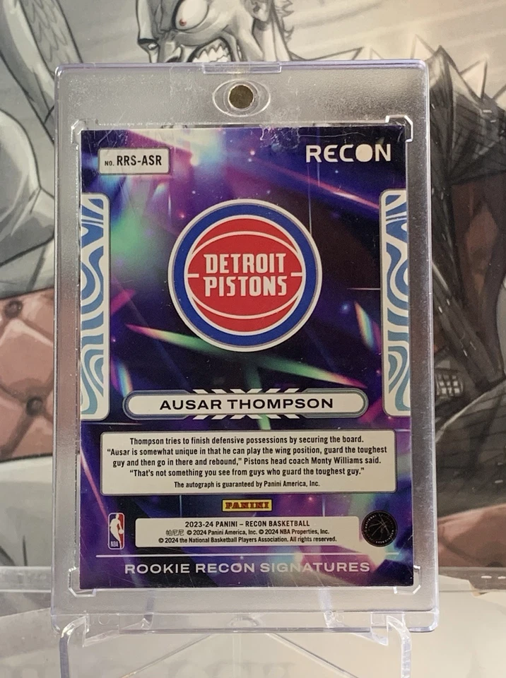 2023-24 Recon Ausar Thompson Rookie Recon Signatures /125 #RRS-ASR RC Pistons - Image 2 of 3