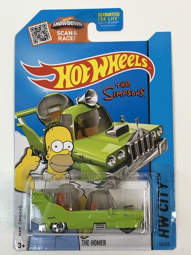 Hot Wheels The Homer & The Simpsons Family Car HW City Lot of 2 Green & Pink New - Picture 3 of 12