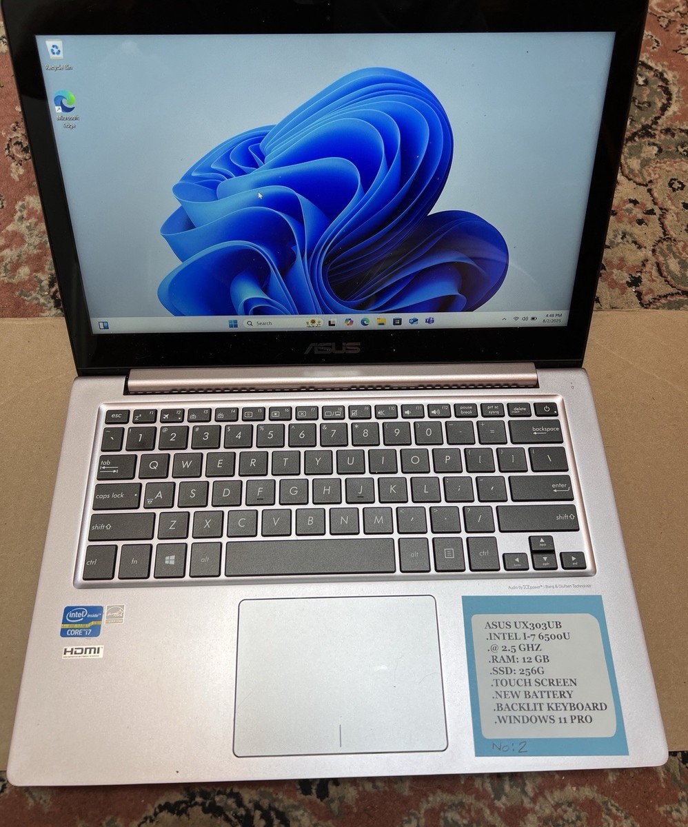 Asus Zenbook UX303UB, I7,12G Ram SSD250 G Nvidia Touch Screen Win