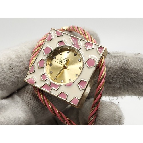 Geneva 3 Sterne Uhr Damen neue Batterie Gold Zifferblatt 38mm - Bild 7 von 17