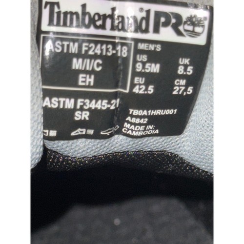 Timberland PRO Disruptor Alloy Toe Work Shoes Oil Slip Resistant Black - Picture 6 of 9