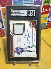 2019 PANINI LIMITED GOLD SPOTLIGHT #102 DANIEL JONES PATCH AUTO /49 RPA SGC 10/8