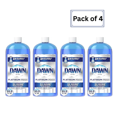 #ad Dawn Ultra Platinum Foam Dishwashing Foam Fresh Rapids Scent 30.9 fl oz 4pk $49.95