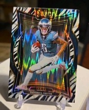 2024 Panini Select Football DeVonta Smith Concourse Level Zebra Shock Prizm SSP