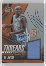 2013-14 Panini Spectra Threads Auto Orange /15 Ty Lawson #13 Auto