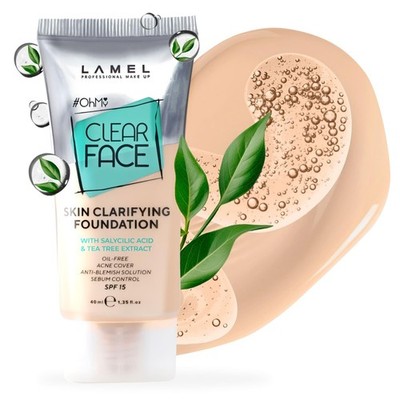 LAMEL Oh My Clear Face Full Coverage 1.35 Fl Oz (Pack of 1), Neutral 403 