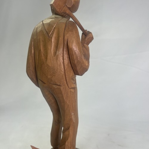 Vintage Paul Emile Caron Carving Folk Art Wood Signed Quebec Old Man With Axe - Picture 16 of 19