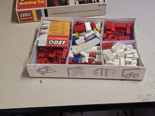 Giocattolo da costruzione Lego 1966 vintage - piccolo set base - #205 - NUOVO SIGILLATO IN FABBRICA! - Foto 12 di 15