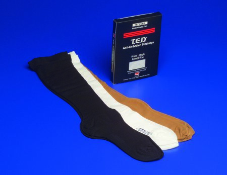TED Anti Embolism Stockings, Knee-High, LARGE/LONG/BEIGE Closed Toe, 4335 - Zdjęcie 1 z 1