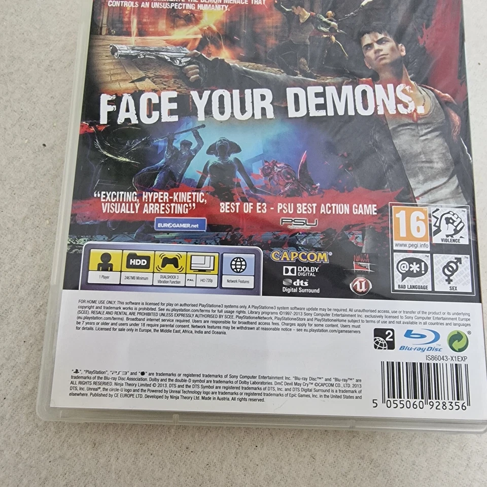 DmC: Devil May Cry (Sony PlayStation 3, 2013) - Complete with Manual - Image 3 of 4