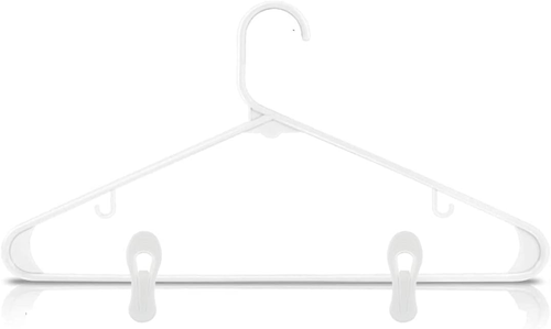 20 Pcs Multi-Purpose Clips for Hangers, White Clothes Hanger Clips, Standard Pla - Picture 3 of 3