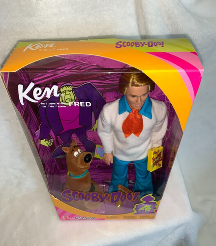 New Vintage 2002 Mattel Barbie Ken As Fred & Scooby Doo Doll Set - Picture 6 of 10