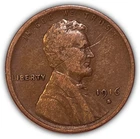 1916-S Lincoln Wheat Cent Choice Very Fine VF+ Coin, Scratch #23312
