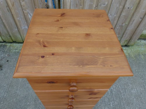 SPACE SAVING WITH LOADS OF STORAGE, TALL SET OF 9 PINE DRAWERS ONLY 7 Months Old - Picture 7 of 8