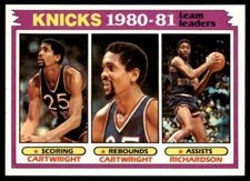 1981-82 TOPPS BILL CARTWRIGHT/MICHEAL RAY RICHARDSON . NEW YORK KNICKS #58