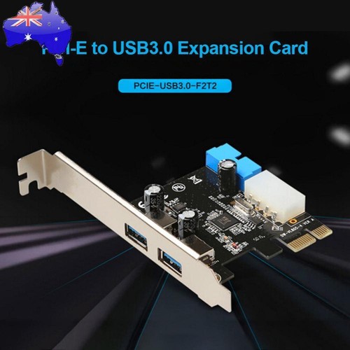 2 Ports USB PCIE Expansion Card PCI Express to USB 3.0 20Pin Hub Adapter